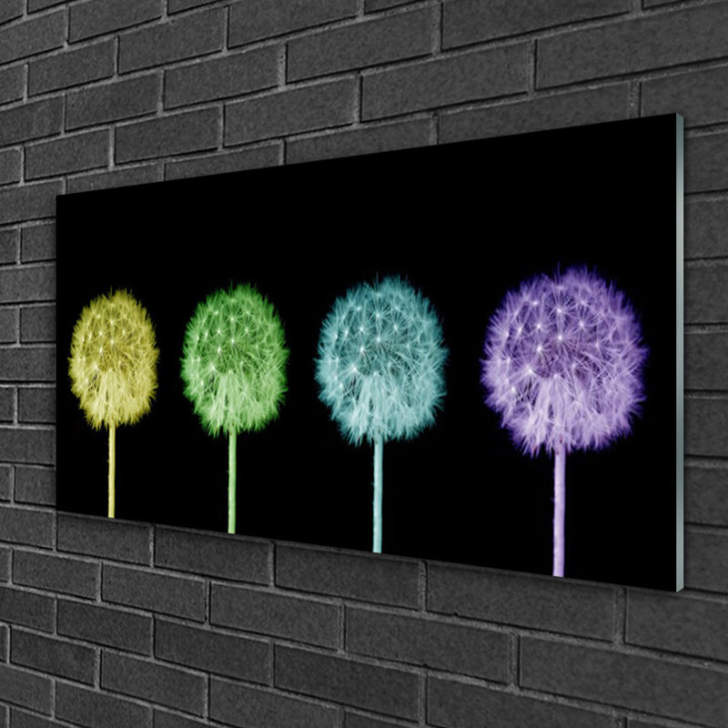 Floral Dandelion - Unframed Photograph on Glass