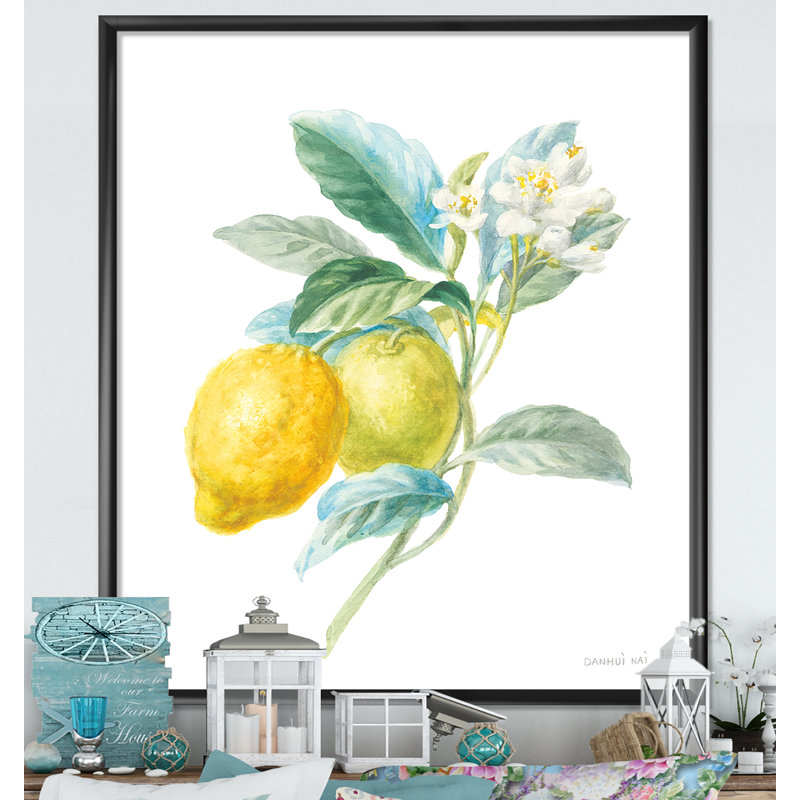 Art mural sur toile, "Citron de cuisine", impression de citron rétro - Floursack Lemon II, H 46 po x l 36 po x P 1,5 po