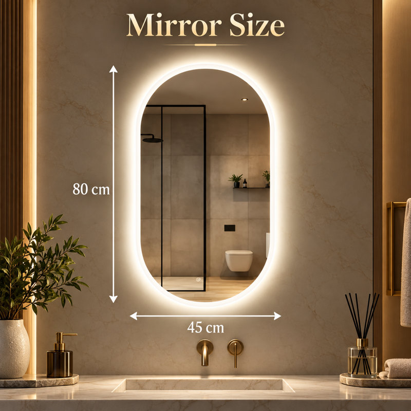 Oval Wall Vanity Mirror