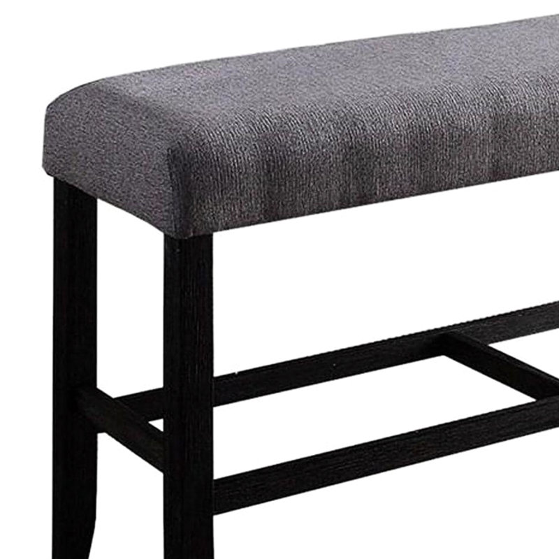 Banc à hauteur de comptoir avec abat-jour patiné, siège rembourré et repose-pieds, siège teinté de 25 po de hauteur, tablier