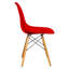  Chaise d'appoint moulée rouge
