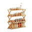Bamboo Folding Shoe Rack 4 Tier 16 Pairs Hallway Storage Rack No Installation