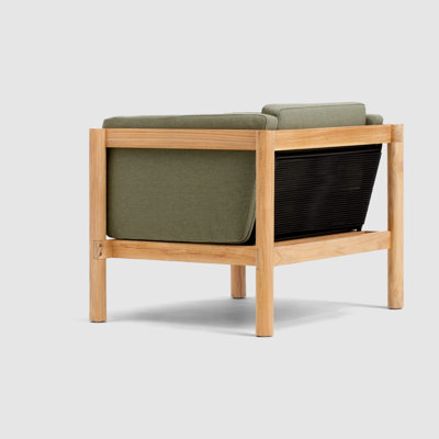 Chaise en teck Haven avec coussins Sunbrella