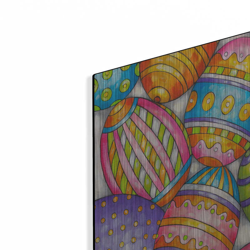 «Oeufs de Pâques» par Cathy Horvath-Buchanan, art mural en métal, H 24 po x l 16 po