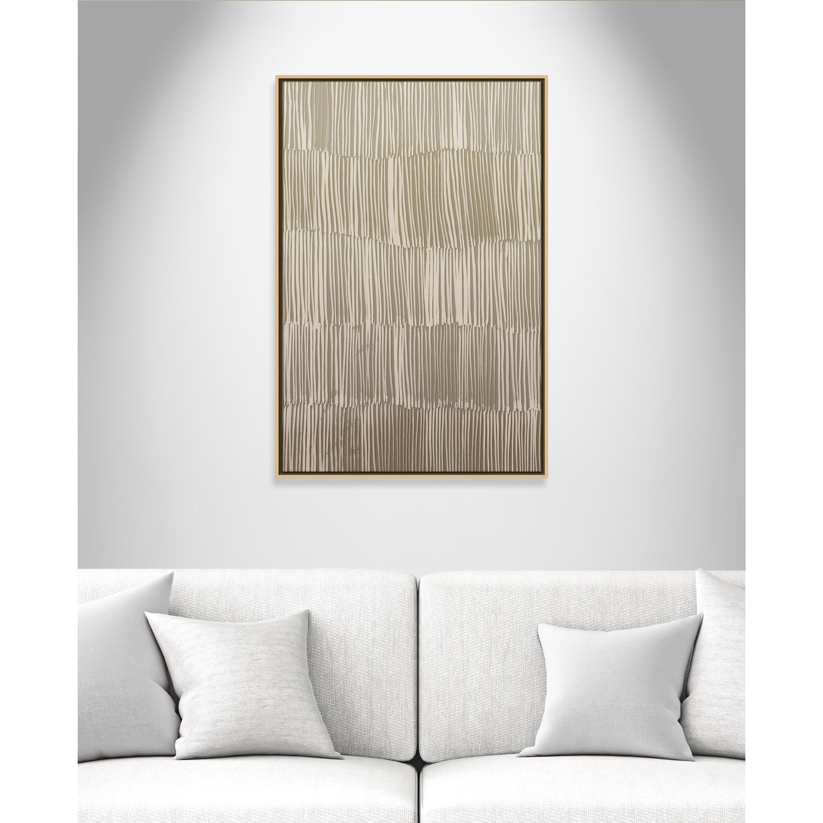 Linear Calm I Print by , 37.5" H x 25.5" W, Natural Floater