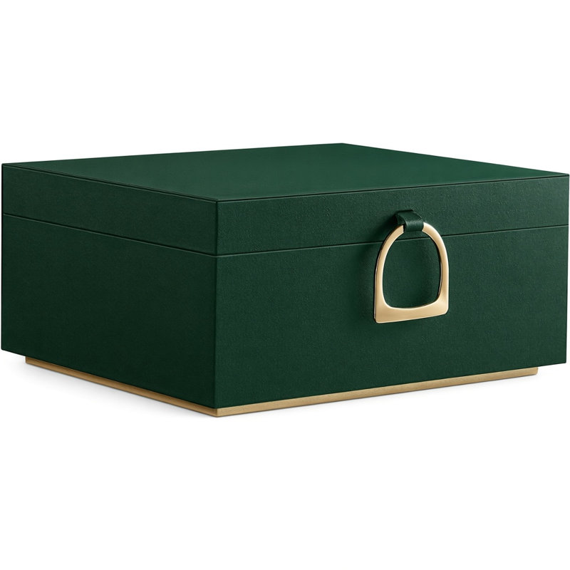 Boîte à bijoux à 2 niveaux avec poignée, plateau amovible, effet flottant