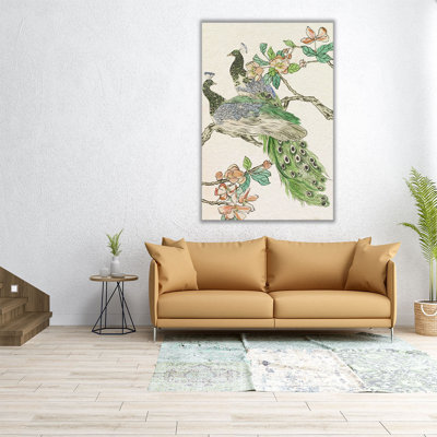 «Emerald Peacock II», reproduction d'art sur toile