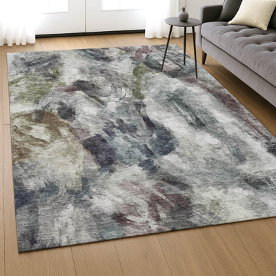 Premium Machine Washable Mayfield AMF2204 abstract Rug