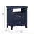 Weston Midnight Blue 2 Drawer Nightstand