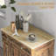 Armoires | Buffet Modern Modern | Comptoir en bois massif | 2 tiroirs | Tablette de rangement réglable | Rangement de cuisine | Bois d'ingénierie | Brun clair brun clair