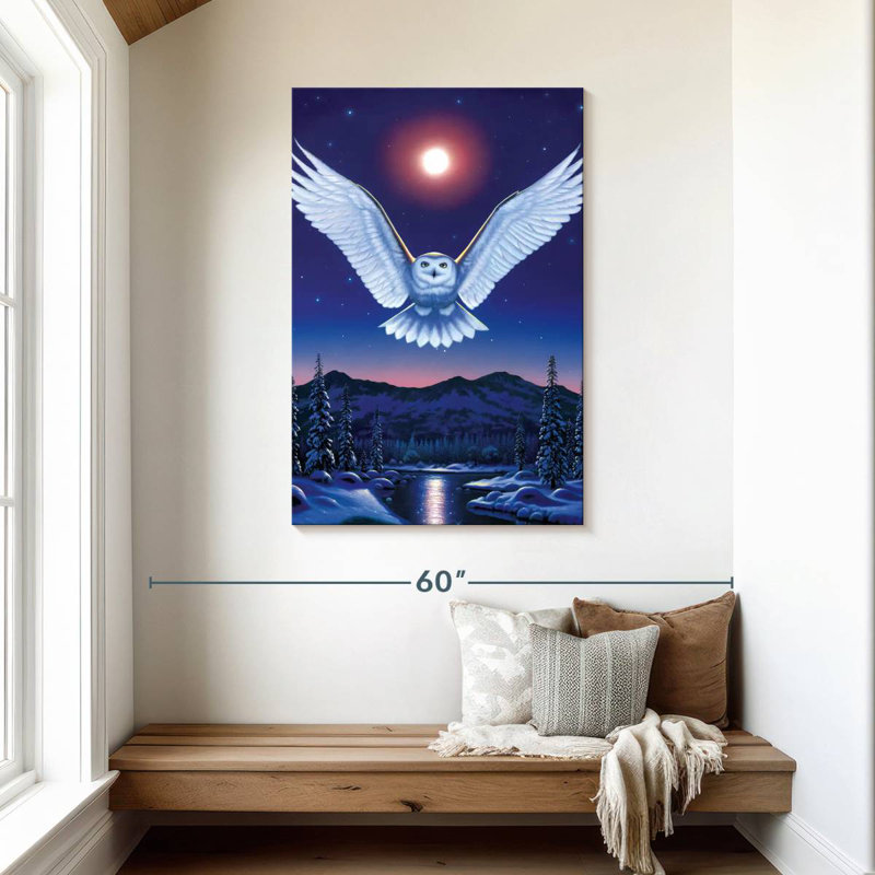 Brampt Moonlit Night Owl, 45" H x 30" W