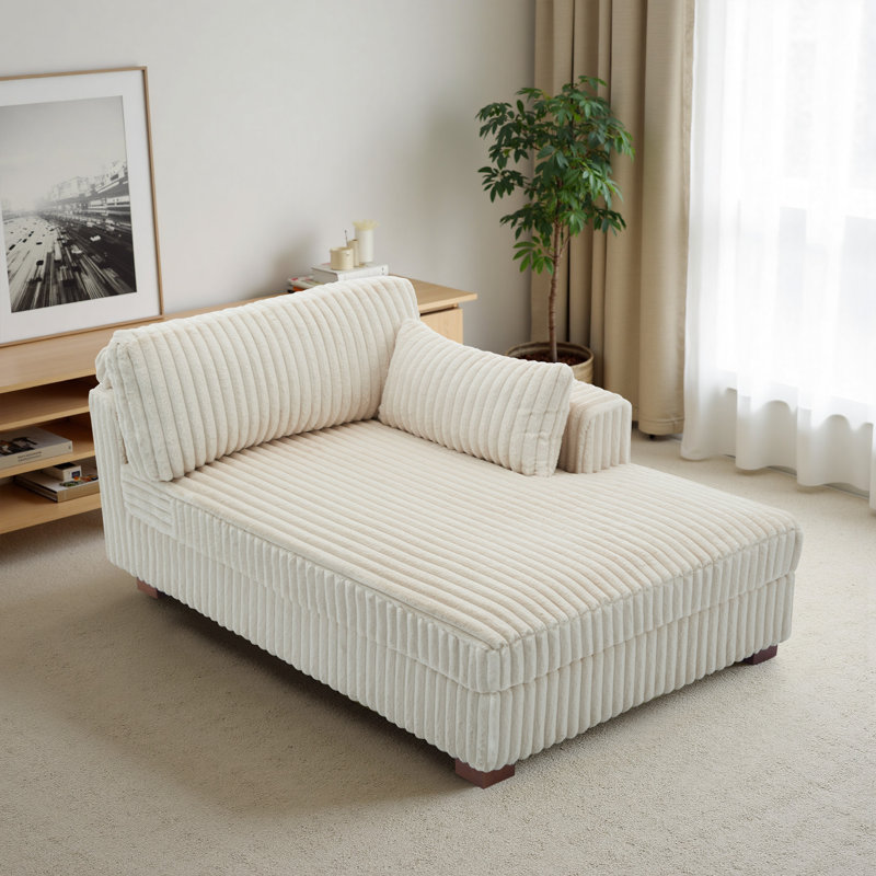 Bukvice Chaise Lounge, Right Hand Facing, White