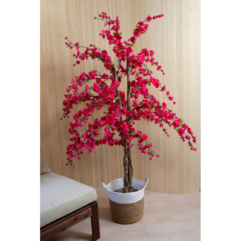 150cm Faux Blossom Tree Tree in Pot, Cerise