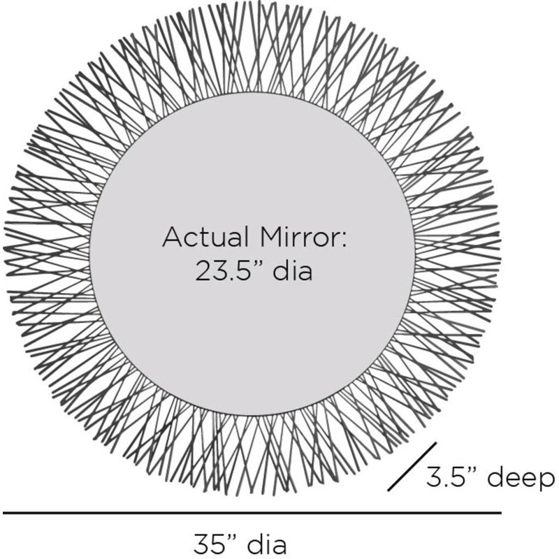 Ziggy Round Iron Mirror