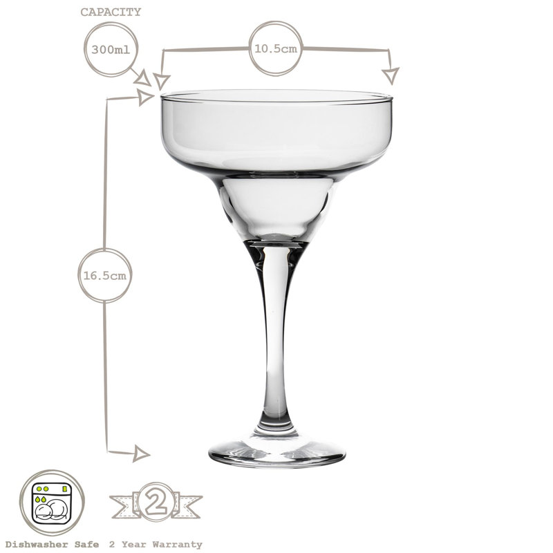 300ml Margarita Glass, 6