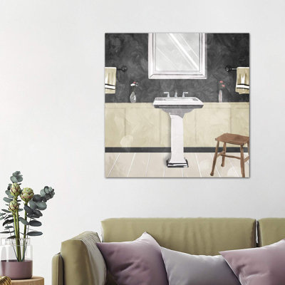 Sink Florals Dark by Mlli Villa - Wrapped Canvas Print