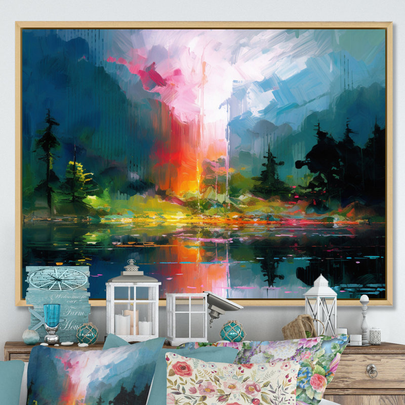 «Scenic Countryside I» sur toile, H 30 po x l 40 po x P 1,5 po, Cadre naturel flottant