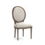20 " H Linen Upholstered Elm Solid Wood Side Chair