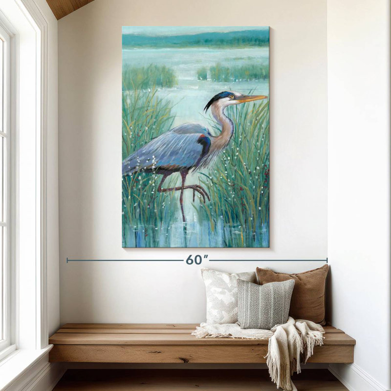 Brampt Wetland Heron I, 51" H x 34" W
