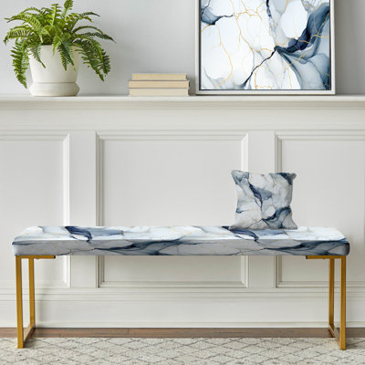 Banc en marbre blanc et gris Harmony