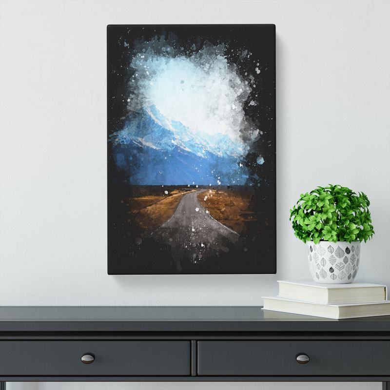 Road To Mount Cook In New Zealand - Wrapped Canvas Print, 76cm H x 50cm W x 3cm D