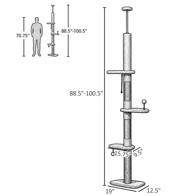 100.5 " H Cat Tree