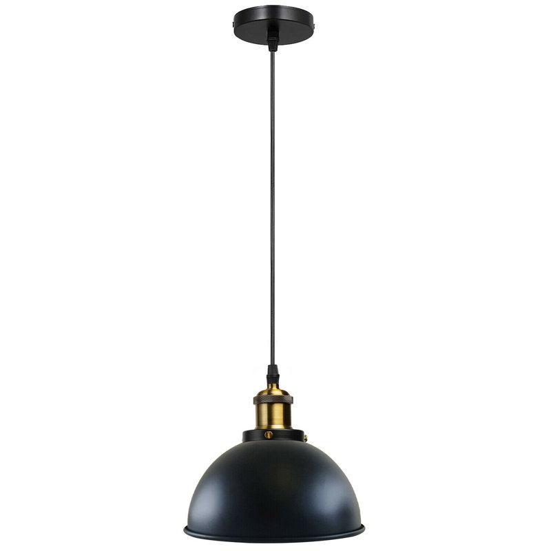Hogarth 1 - Light Black/White Single Pendant