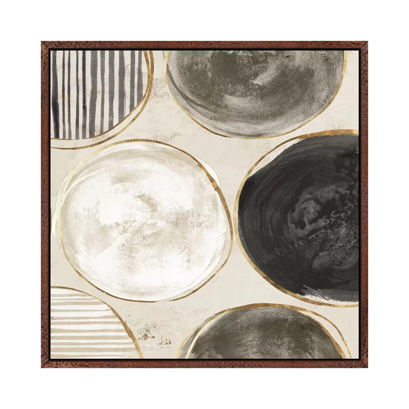 Evenness I by Eva Watts - Painting on Canvas, 93.98cm H x 93.98cm W x 3.81cm D, Classic Brown Wood Framed