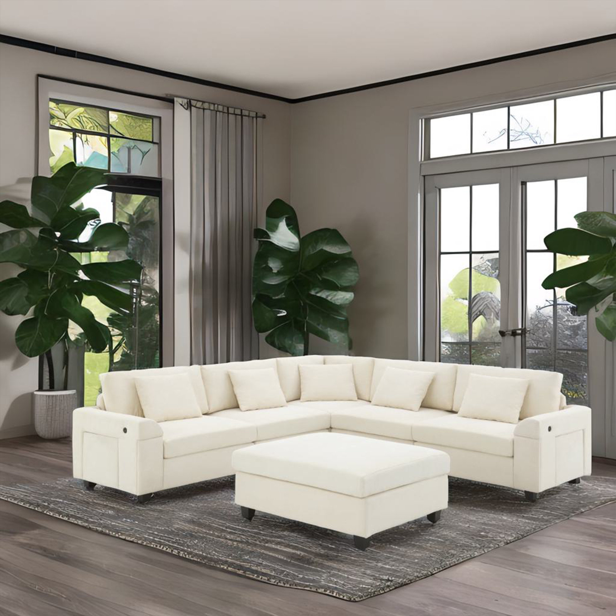 Hokku Designs U Shaped Sectional Sofa - Wayfair Canada