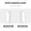 Porte intérieure prémontée à 4 panneaux en MDF à âme pleine, blanc, 24 po x 80 po, avec charnières et cadre à montage rapide-134195701-134195706