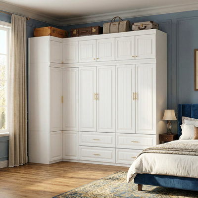 Ensemble de garde-robe avec armoire supérieure et design élégant