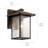 13.25" 1-Light Olde Bronze Outdoor Wall Light with Waterfall Glass Shade-1449406820