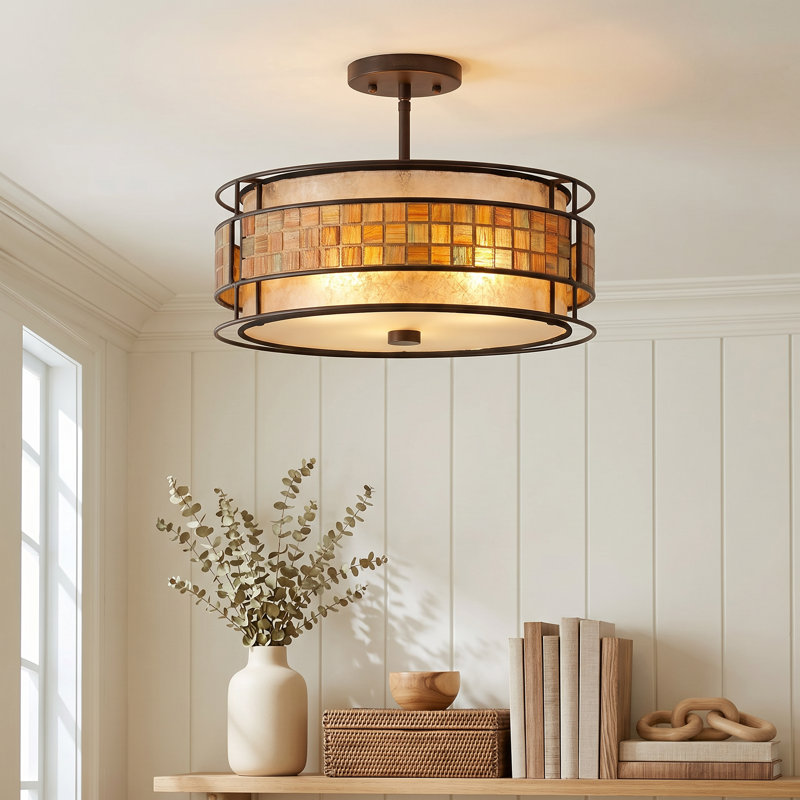 Glass Semi Flush Mount