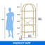 181.4cm H x 60cm W Metal Geometric Bookcase