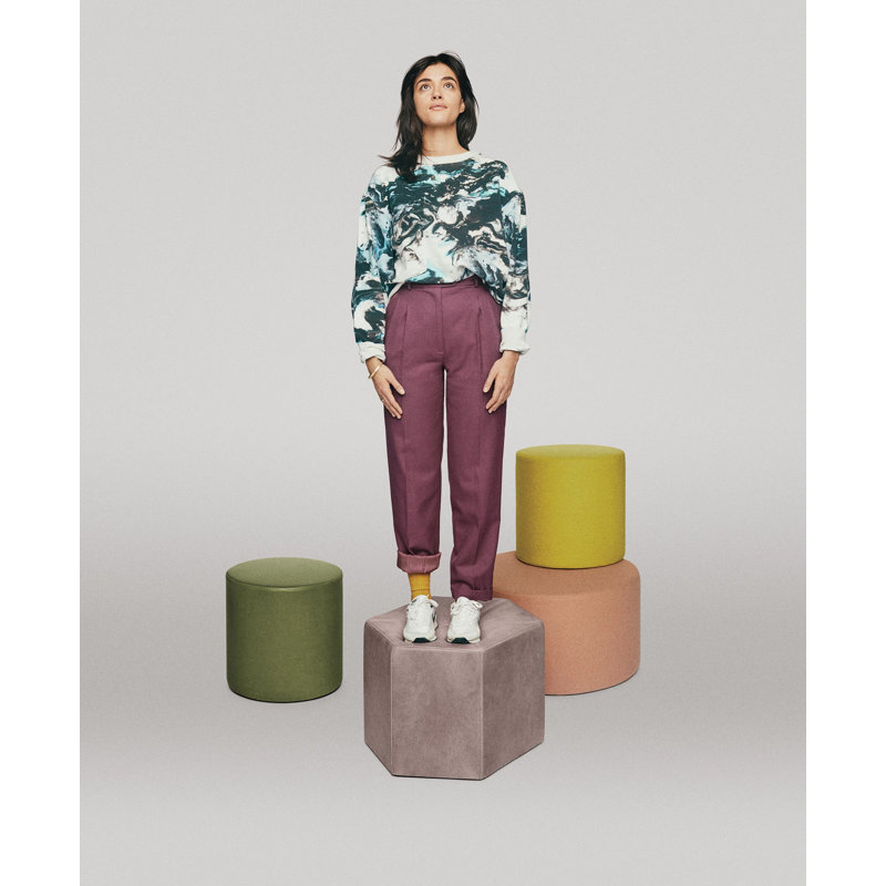 Bumper Cylinder Pouf, Vesper Blush