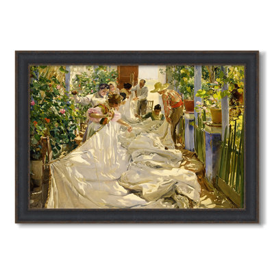 Sewing the Sail (Cosiendo la vela), 1896-Joaquín Sorolla-Custom Framed Canvas