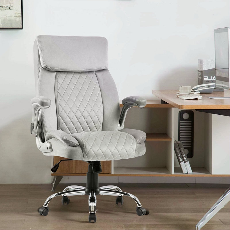 Fauteuil de bureau pivotant en velours