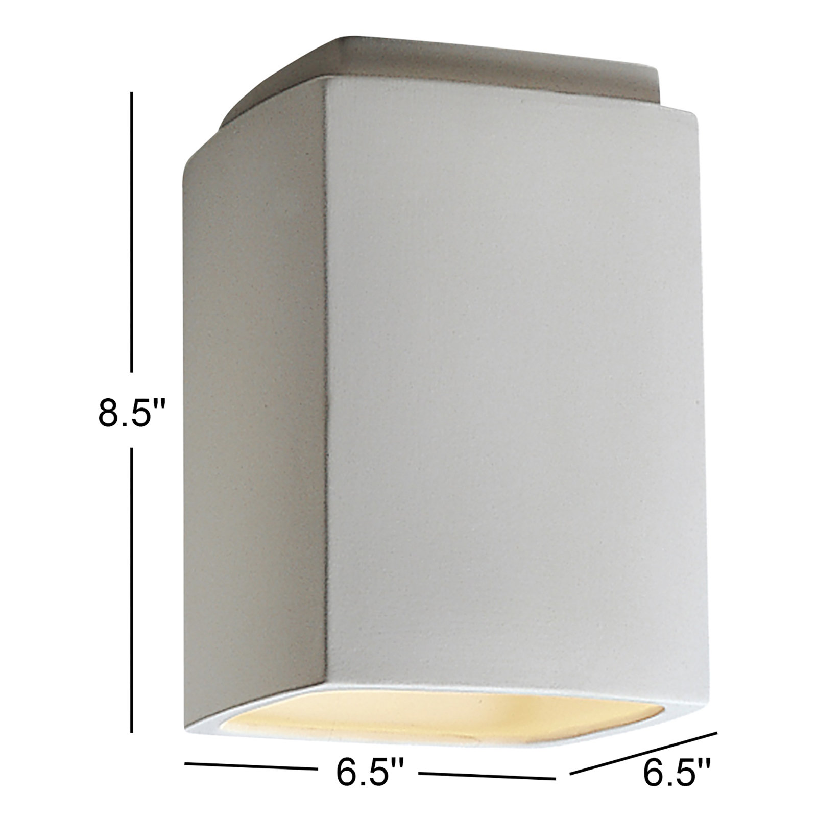 Sumatra Radiance - Rectangle Flush-Mount, Bisque, Incandescent (Not Included)