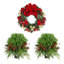 26" Holiday Wreath with Two UV Rated Boxwood Drop-Ins