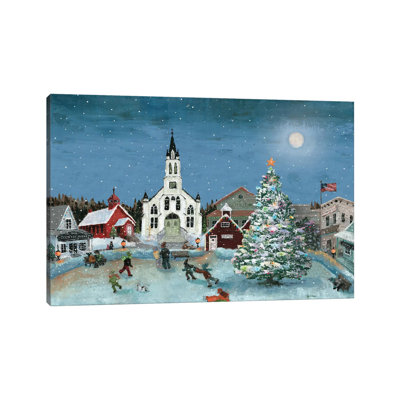 Christmas Scene-Moon by Marie Elaine Cusson - Wrapped Canvas Gallery-Wrapped Canvas Giclée