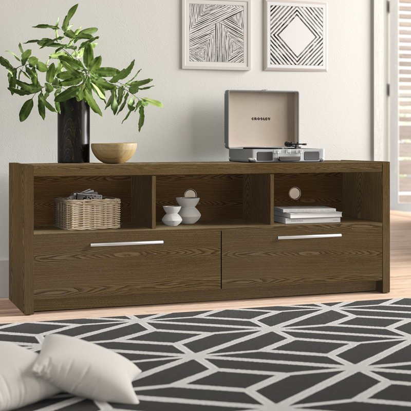 Meuble télé pour téléviseur de 65 po ou moins Besmir, Driftwood