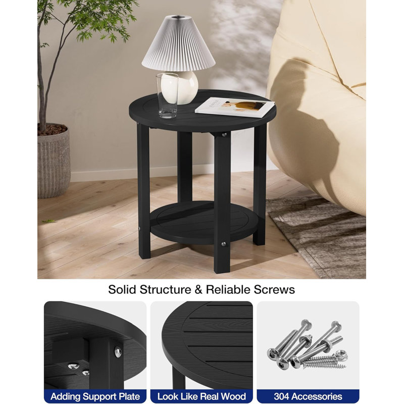 Table Adirondack d'extérieur 2 niveaux, Noir
