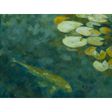 Koi Lotus Pond Print by Ruth Hayes