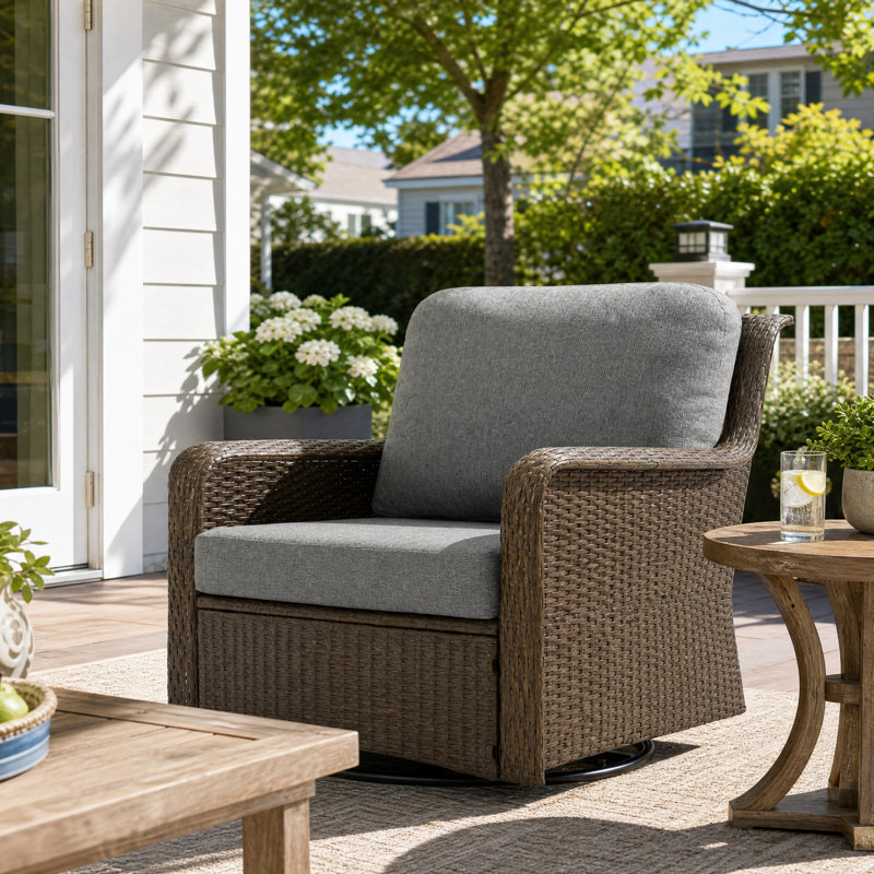 360-Swivel Outdoor Seating Group With Cushions
