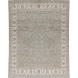 Hand-Knotted High-Quality Ivory Area Rug