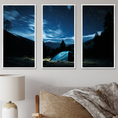 Starlit camping in Canada 1 - camping, art mural