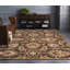 Tapis brun foncé / grenat en laine touffeté à la main Arden-775900093
