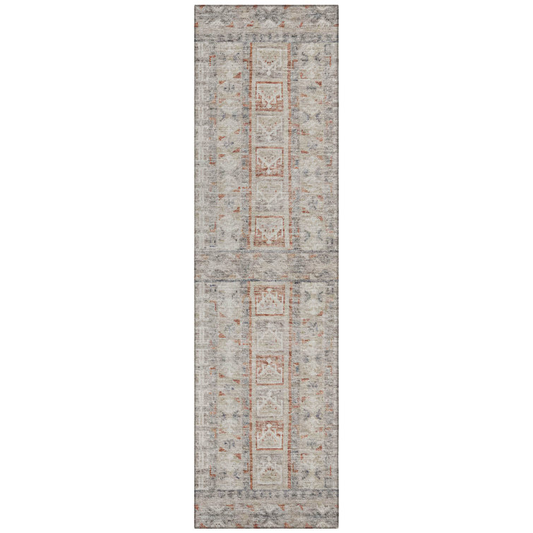 Machine Washable Indoor/Outdoor Brathwaite ACN2173 Striped Rug
