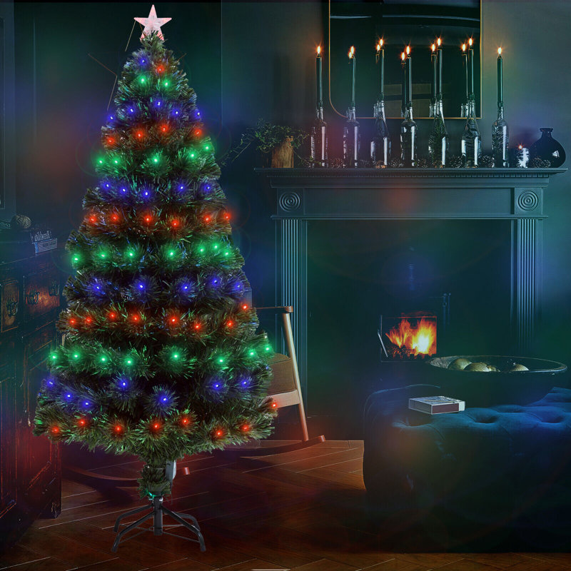 180cm H Lighted Artificial Spruce Christmas Tree