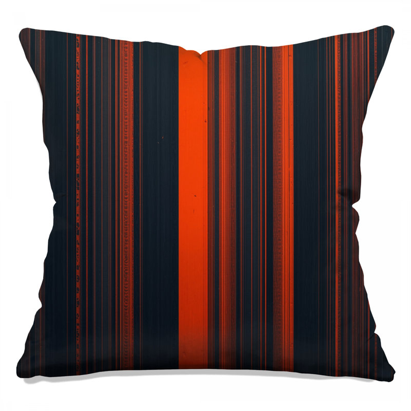Coussins décoratifs noirs et noirs à rayures, 16 po x 16 po